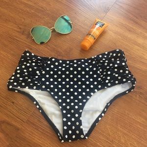 Adore Me polka dot high-waisted bikini bottoms